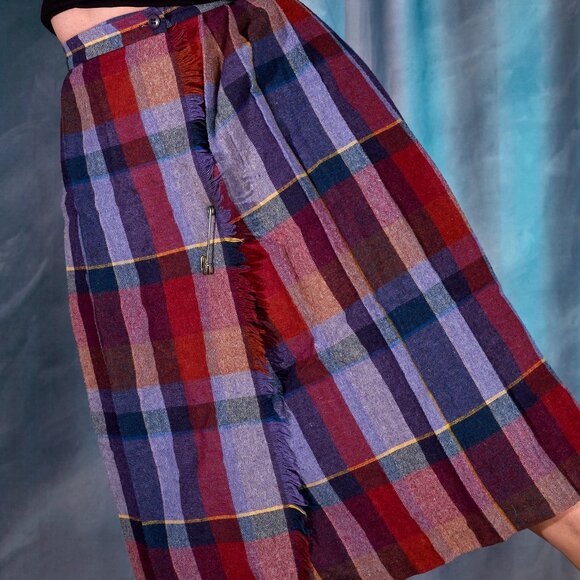 Vintage 60's SEARS BazaarPlaid Skirt - Picture 6 of 10